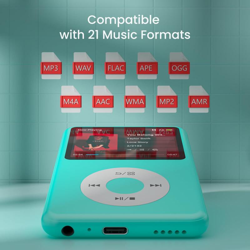 Leitor de MP3 Innioasis Y1 128GB Bluetooth Walkman com rádio FM